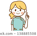 Illustration of a female pharmacist explaining points. 138885508
