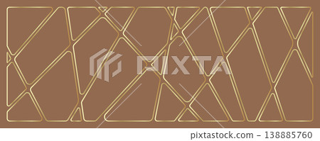 Straight chaotic golden lines geometric shapes 138885760
