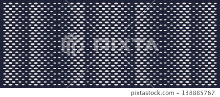 Jersey fabric mesh texture with evenly spaced oval 138885767