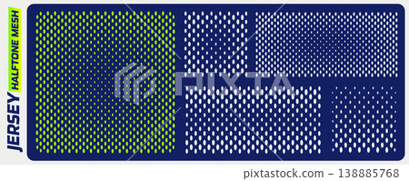 Jersey fabric mesh halftone stencil pattern 138885768