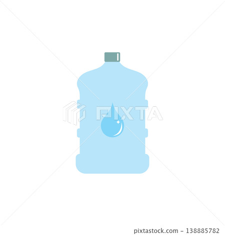 Light blue water jug icon 138885782