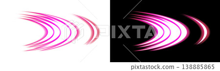Pink light trail speed effect on transparent and black backgrounds Pink light trail speed effect on transparent and black backgrounds 138885865