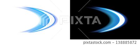 Blue light curve and Swoosh background material (transparent background/black background) Blue light curve and Swoosh background material (transparent background/black background) 138885872