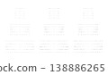 An elegant line set of lines, squares, and dots. 138886265