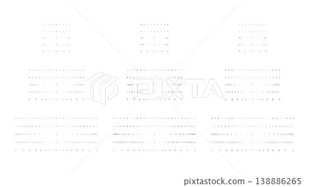 An elegant line set of lines, squares, and dots. 138886265
