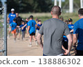 Kids enjoy a fun baseball practice with their coaches at a local park on a sunny afternoon in summer 138886302