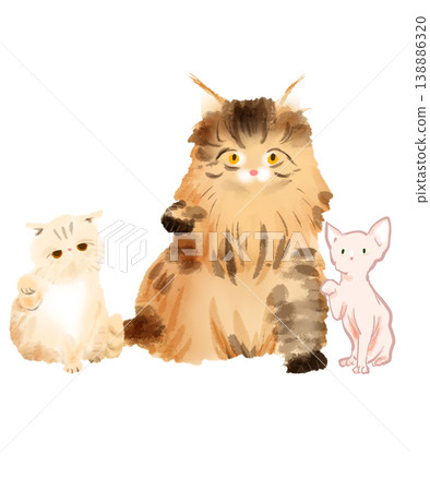 A simple illustration of a lucky cat 138886320