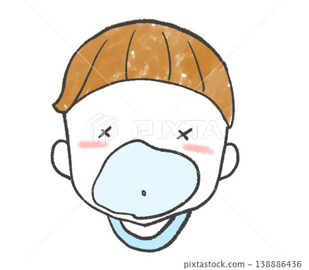 An illustration of a piece of gum that burst after being blown into a bubble. An illustration of a piece of gum that burst after being blown into a bubble. 138886436
