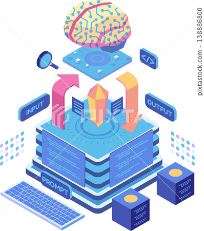 Isometric AI Prompt Engineering and Generative AI Technology 138886800