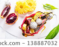 dragon fruit and other exotic fruits, fruit salad 138887032