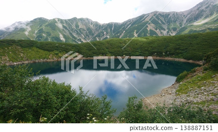 Mikurigaike Pond on the Tateyama Kurobe Alpine Route in summer 138887151