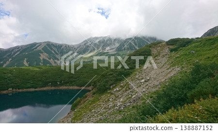 Mikurigaike Pond on the Tateyama Kurobe Alpine Route in summer Mikurigaike Pond on the Tateyama Kurobe Alpine Route in summer 138887152