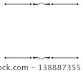 Antique design upper and lower frame / black / illustration / material 138887355
