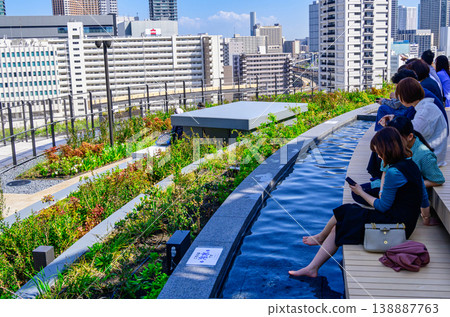 Tokyo, Takanawa Gateway City, MoN Takanawa, 6F, Footbath Terrace (Cultural Creation Building) 138887763