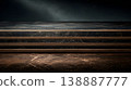 A sophisticated black and gold display stand and background, creating a modern design. 138887777