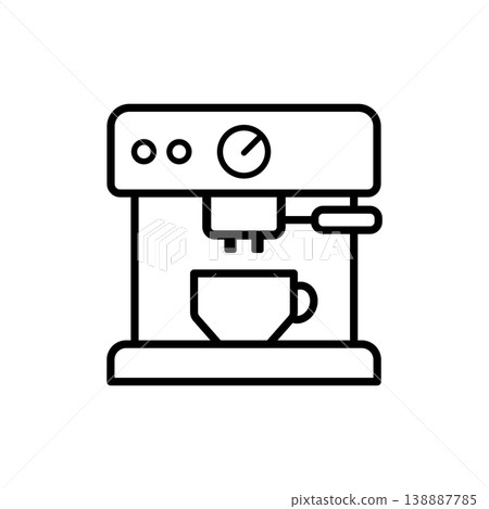 Professional Espresso Coffee Machine Icon 138887785