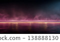 A fantastical background image featuring horizontal lines of pink neon and a reflective floor. 138888130
