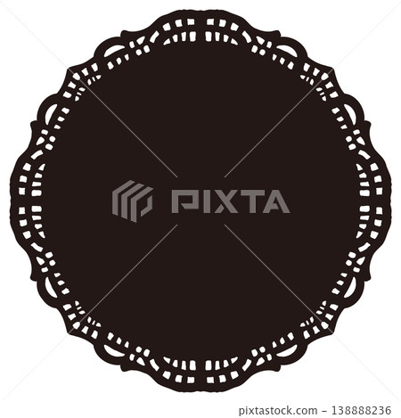 Gothic style lace paper vector (circular decorative frame) Gothic style lace paper vector (circular decorative frame) 138888236