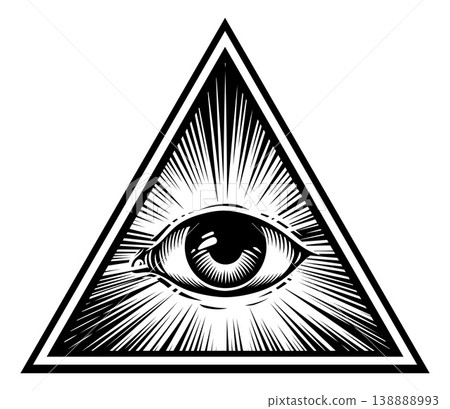 All Seeing Eye Triangle Providence Illustration All Seeing Eye Triangle Providence Illustration 138888993