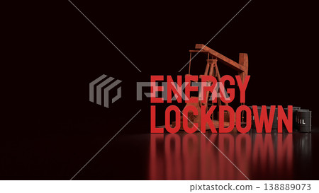Global Energy Lockdown Crisis Concept with Oil Industry Decline 3d render. Global Energy Lockdown Crisis Concept with Oil Industry Decline 3d render. 138889073