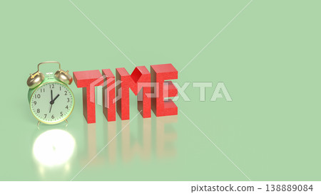 Time Management Concept with Alarm Clock and Productivity Symbol 3d render. 138889084