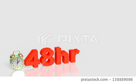 48 Hour Time Management Concept with Deadline and Extended Work Cycle 3d render. 138889086