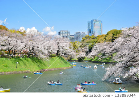 Cherry blossoms at the Imperial Chidorigafuchi Cherry blossoms at the Imperial Chidorigafuchi 138889344