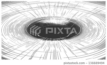 Abstract Black Hole with Radiating Energy Lines 138889494