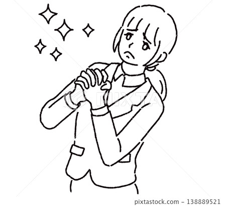 An illustration of a businesswoman with her hands clasped in prayer. An illustration of a businesswoman with her hands clasped in prayer. 138889521