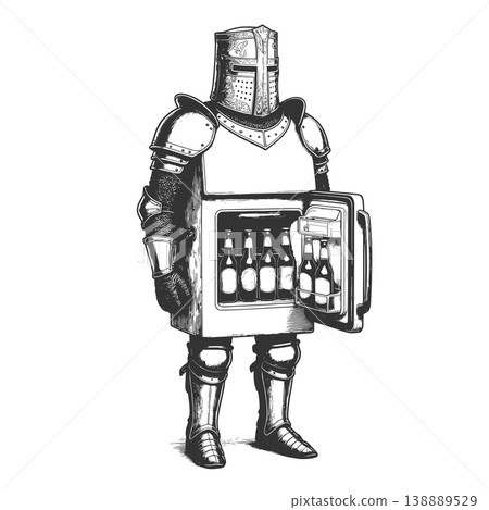 Medieval Knight Armor with Fridge Full of Beer Medieval Knight Armor with Fridge Full of Beer 138889529