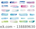 水彩筆觸橫幅組：粉彩抽象背景系列 138889630