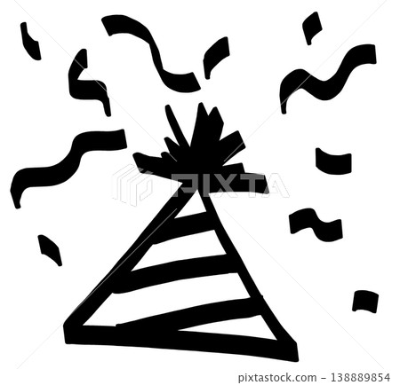 This is an illustration of a birthday hat. This is an illustration of a birthday hat. 138889854