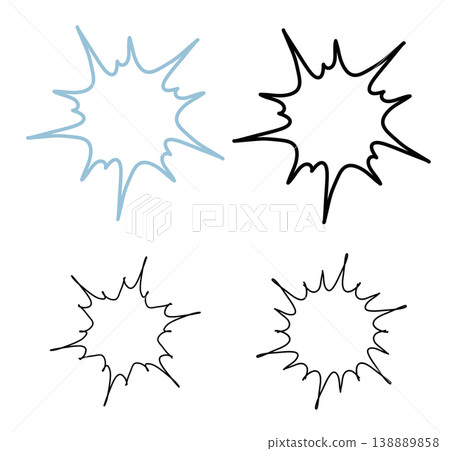 It is an explosion line illustration. 138889858
