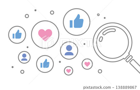 Likes, Followers, Social Media Analytics - Image (Vector Illustration) 138889867
