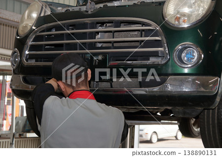 Automotive inspection, maintenance, and repair shop, repair technician, mechanic Automotive inspection, maintenance, and repair shop, repair technician, mechanic 138890131
