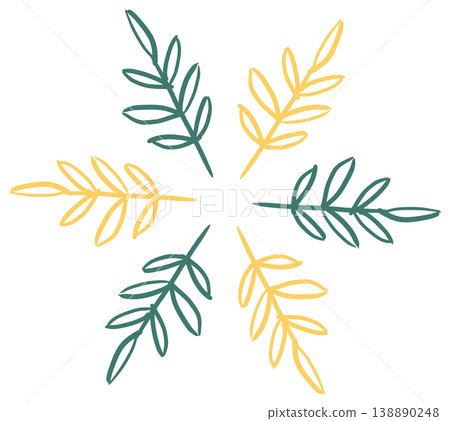 This is a hand-drawn illustration of a leaf. This is a hand-drawn illustration of a leaf. 138890248