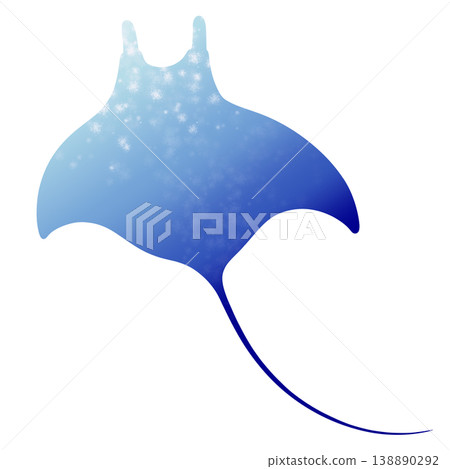 A simple illustration of a manta ray. A simple illustration of a manta ray. 138890292