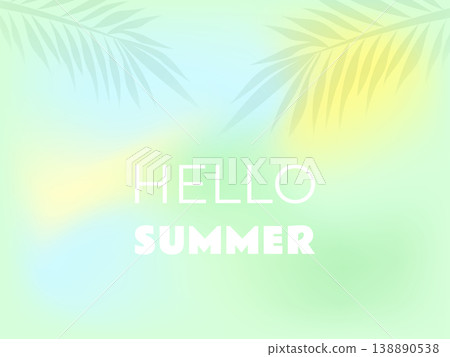 Abstract Summer background. Palm leaves. Tropical foliage. Design for card, cover, banner, wallpaper. Abstract Summer background. Palm leaves. Tropical foliage. Design for card, cover, banner, wallpaper. 138890538