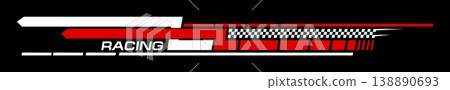 Race car, drift sport sticker or racing label. Road speed drive sticker, car race motorsport decal vector label. Motocross and rally competition patch, drift and bike racing championship stripe tag 138890693