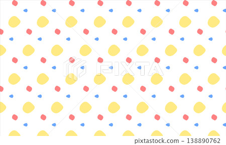 Cute, hand-drawn style polka dot seamless background material for children. Cute, hand-drawn style polka dot seamless background material for children. 138890762