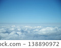 Aerial photograph showing a vast sea of clouds and a blue sky. 138890972