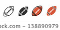 set of american football player  138890979