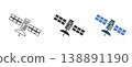 Satellite icon set. Simple and editable design 138891190