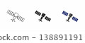 Satellite icon set. Simple and editable design 138891191