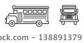 school bus design, simple and editable. 138891379