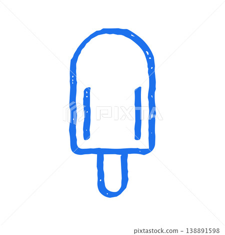 Popsicle Ice Cream On Stick Summer Treat Doodle Vector Graphic Illustration Popsicle Ice Cream On Stick Summer Treat Doodle Vector Graphic Illustration 138891598