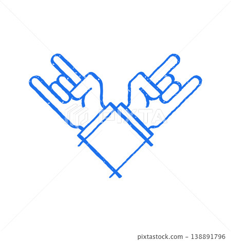Rock On Hand Gesture For Music Concert Hand Drawn Vector Illustration Rock On Hand Gesture For Music Concert Hand Drawn Vector Illustration 138891796