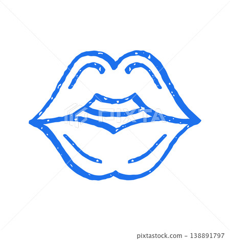 Pop Art Glamour Lips Kiss Hand Drawn Doodle For Beauty Vector Illustration Pop Art Glamour Lips Kiss Hand Drawn Doodle For Beauty Vector Illustration 138891797