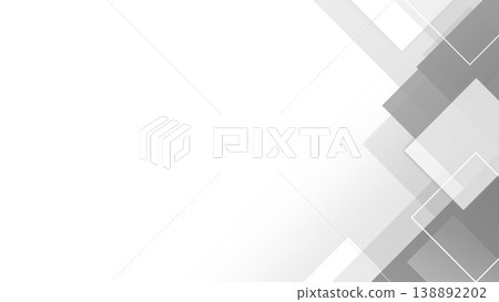 Gray geometric frame background, right-side decoration, diagonal gradient, copy space, transparent PNG. 138892202