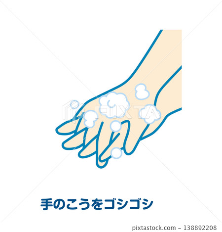 Rub the backs of your hands 138892208